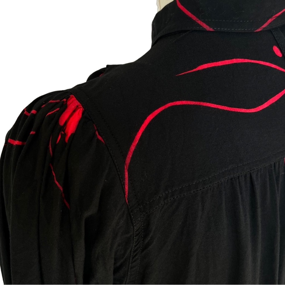 Chez California by Tandy vintage 80s floral shirt dress with drop waist - Picture 5 of 14